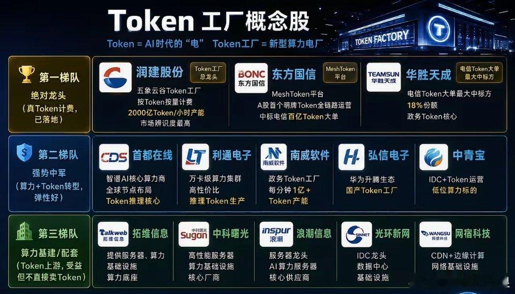 🔥 AI的水电，AI“Token工厂”概念千万别错过“Token工厂”，这个概