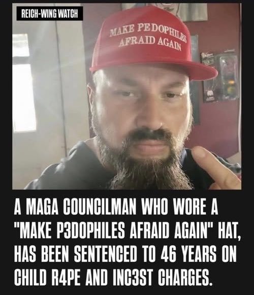 前华盛顿州阿伯丁市议员莱利·泰瑞尔·卡特，MAGA 莱利·卡特戴着一顶“让恋童癖