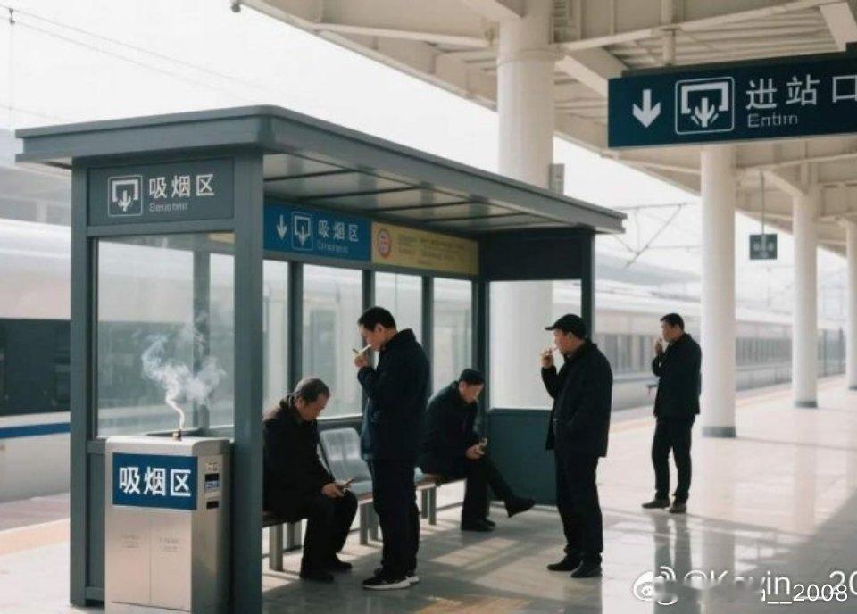 高铁能够做到人人不吸烟，其中最大的功劳就是临时停靠的站台可以吸烟实际上，很多人的