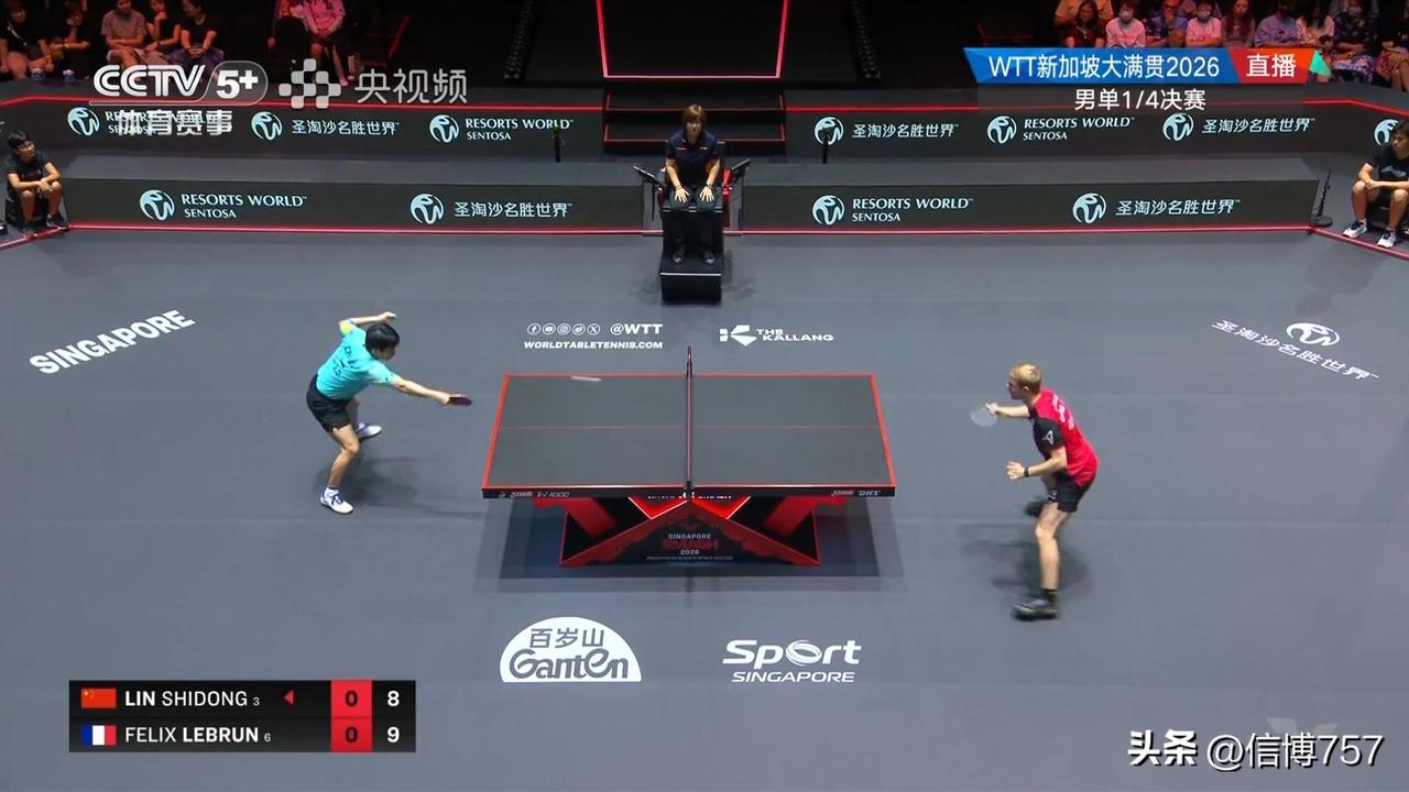 第一局6：1领先都没赢下来，看来林诗栋凶多吉少。这一场比赛又是王皓在指导林诗栋。