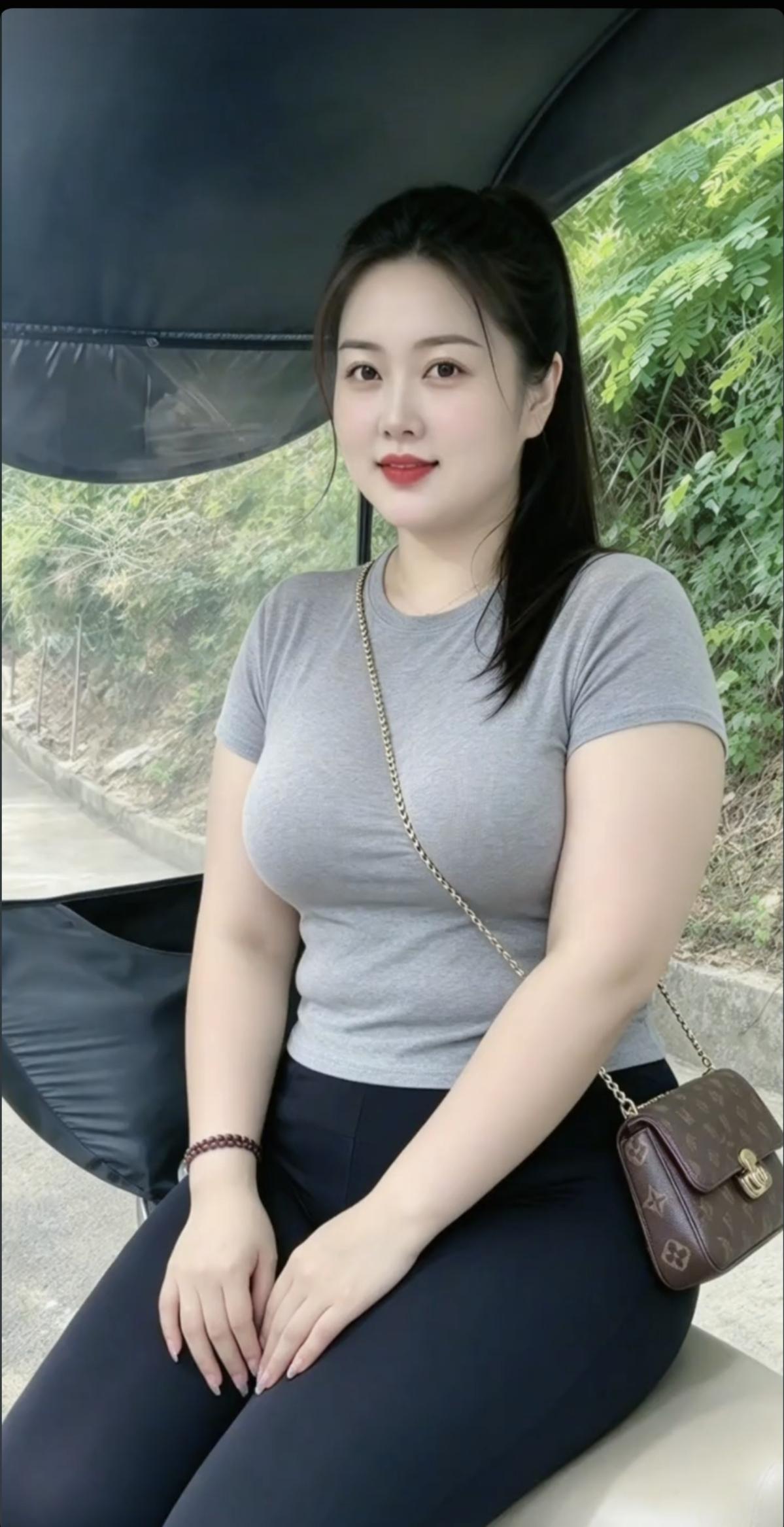 坐“小电驴"也十分幸福。优雅的女人，是一道风景线