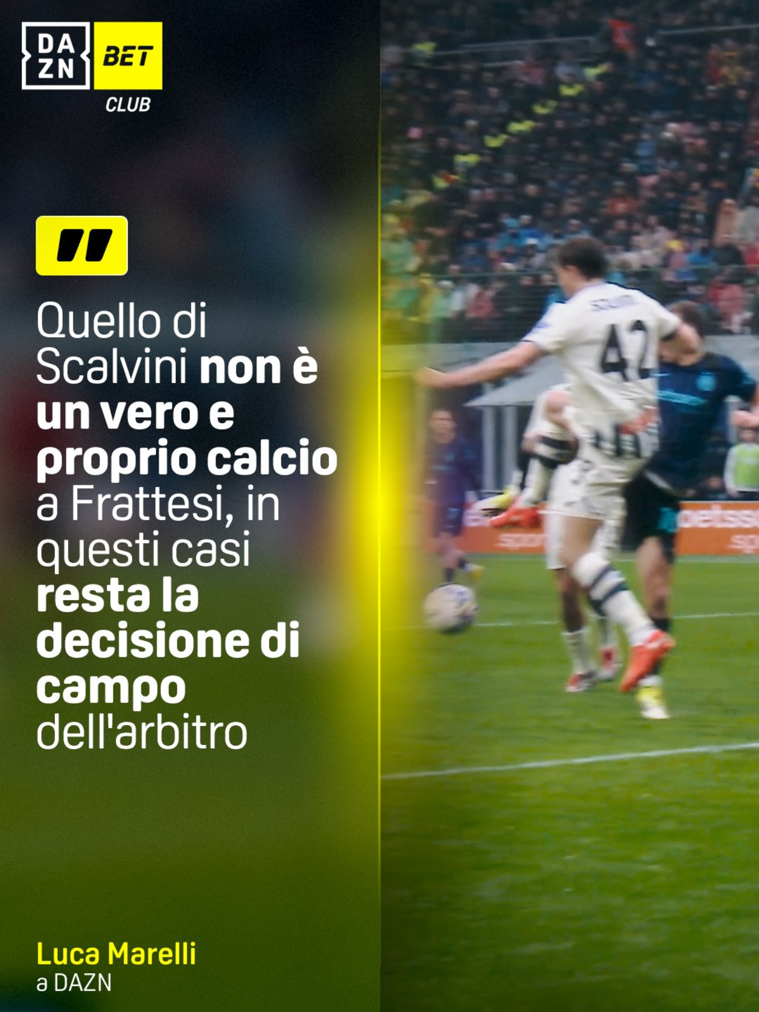 马雷利认为国米vs亚特兰大那两次争议判罚都是正确的……“苏莱马纳的手臂只是搭在邓
