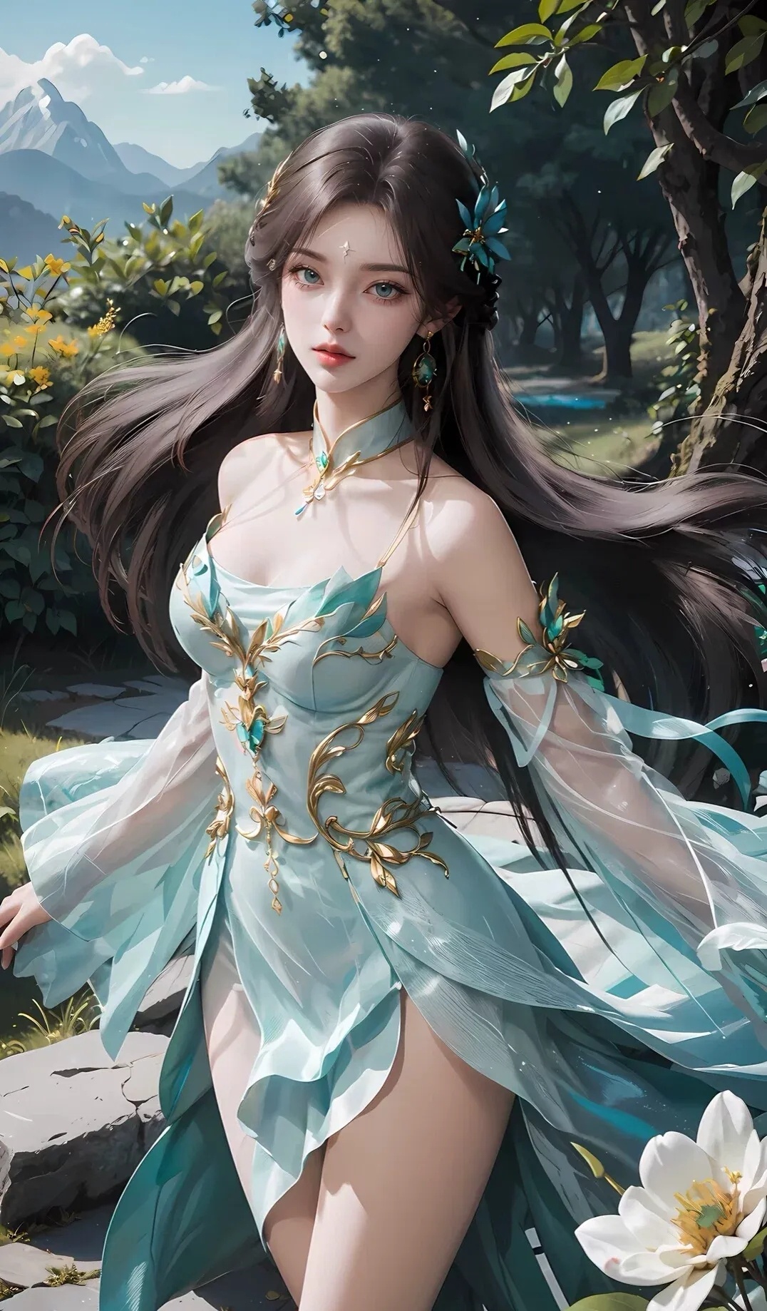 #动漫[超话]##漫视界企划##斗破苍穹# 高清｜无水印，身着蓝色薄纱的萧熏儿。