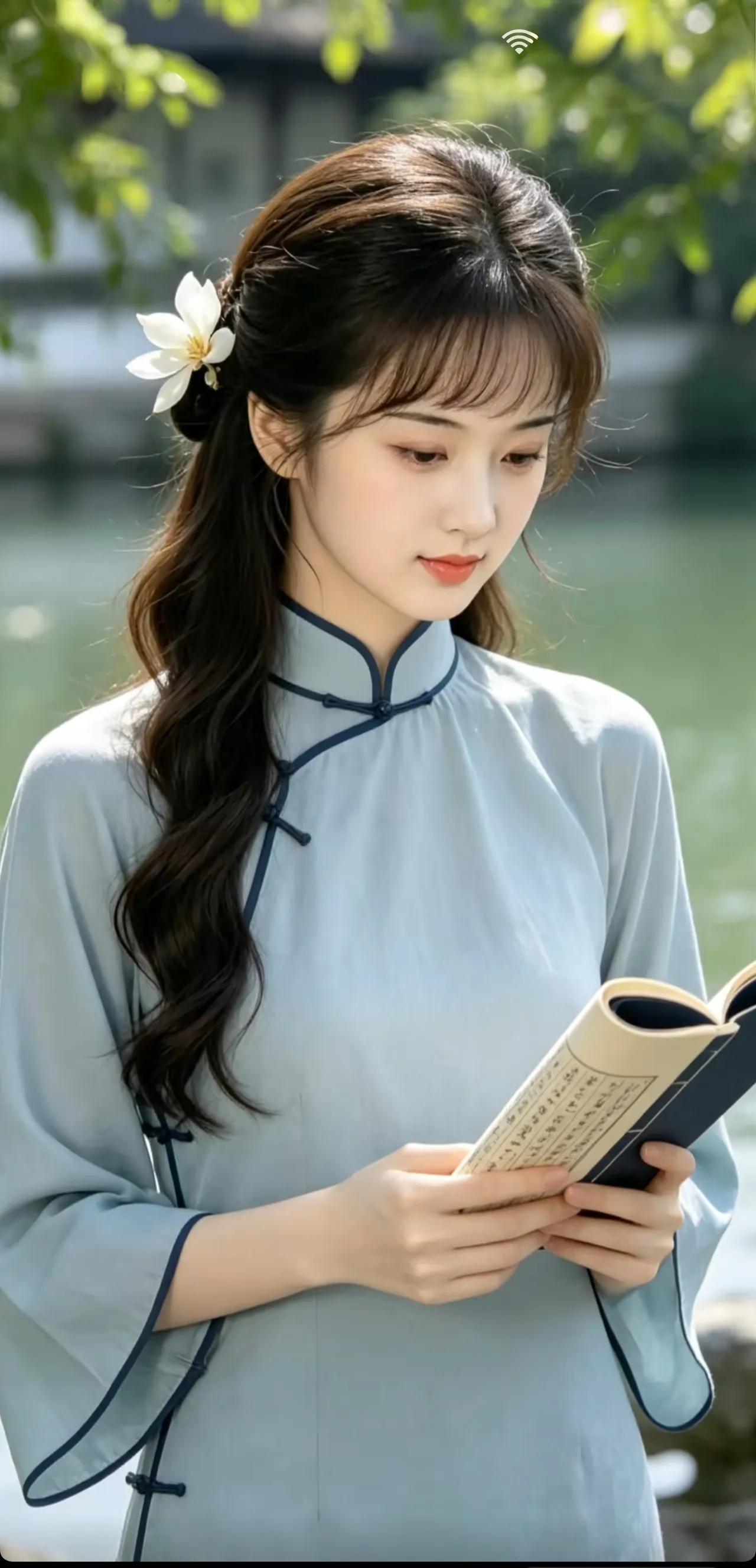 书香滿径，静待花开。爱读书的女人内外兼修，温柔书香气吸引着你，总想走进她的内心一