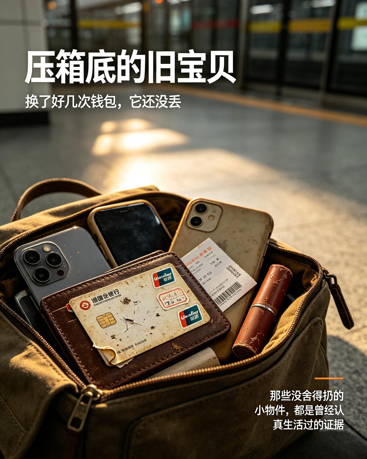 今天早高峰挤地铁，刷交通卡的时候碰掉了卡，弯腰捡才看见，卡面贴的还是好几年前追过
