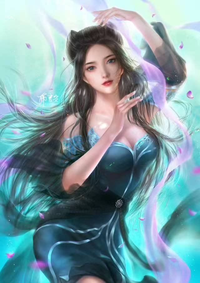 焰灵姬1124生日快乐 天行九歌焰灵姬朱雀 焰灵姬红裳凝艳倚藤花，墨袂临风挽落霞