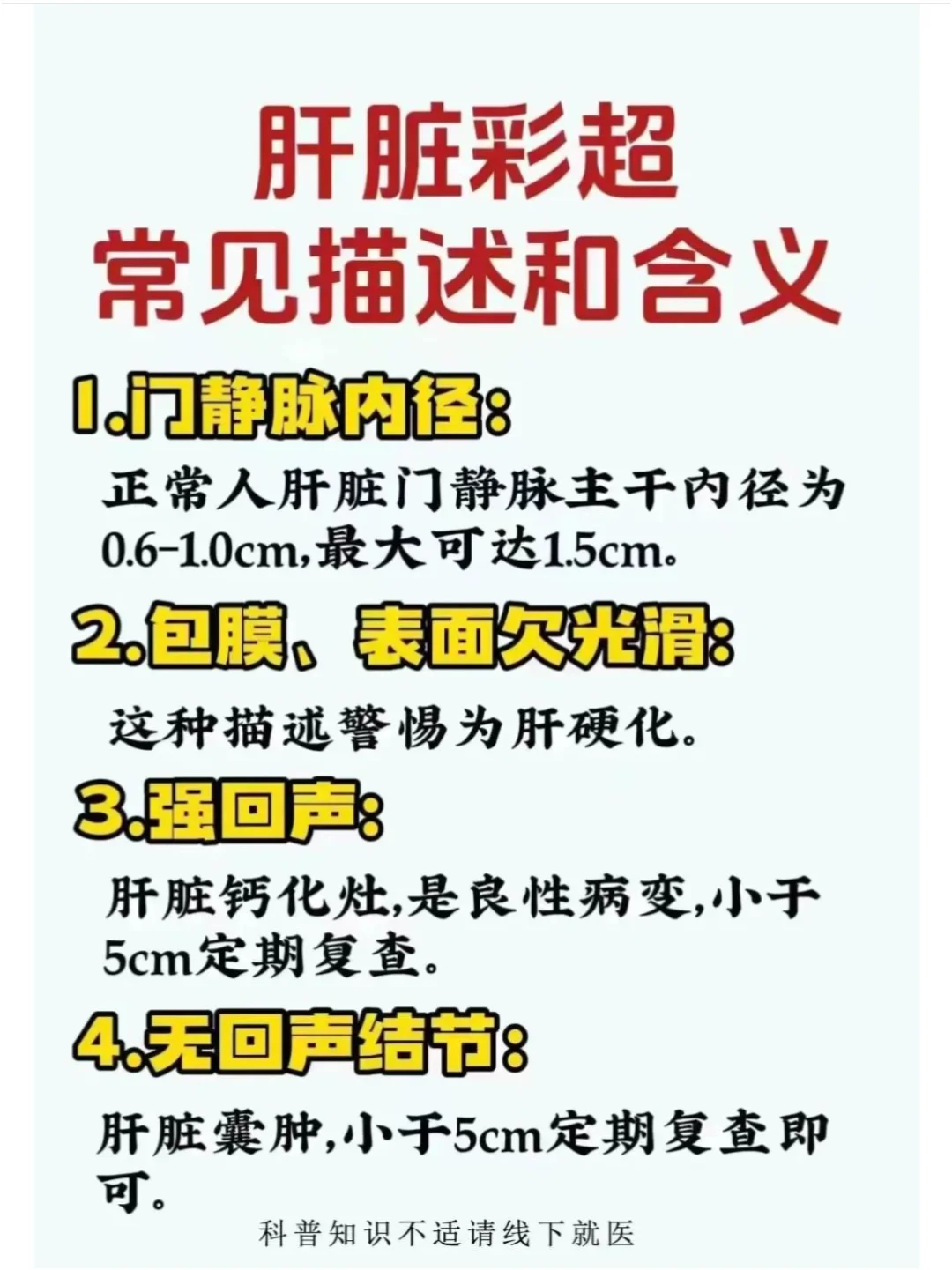 肝脏彩超10个常见的描述和含义！