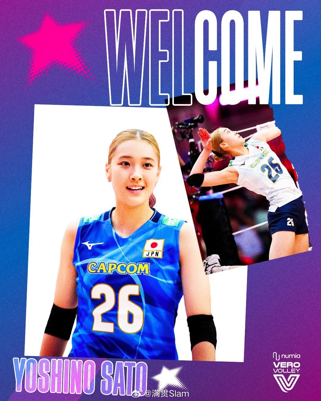 女排 🇯🇵→🇮🇹NEC红火箭队宣布球员佐藤美乃下赛季转会至米兰。 