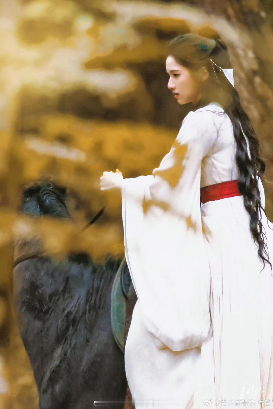 张婧仪梦花廷素衣骑马路透 OMG，张婧仪真的很会把握氛围感吧！！！！这次主演的电