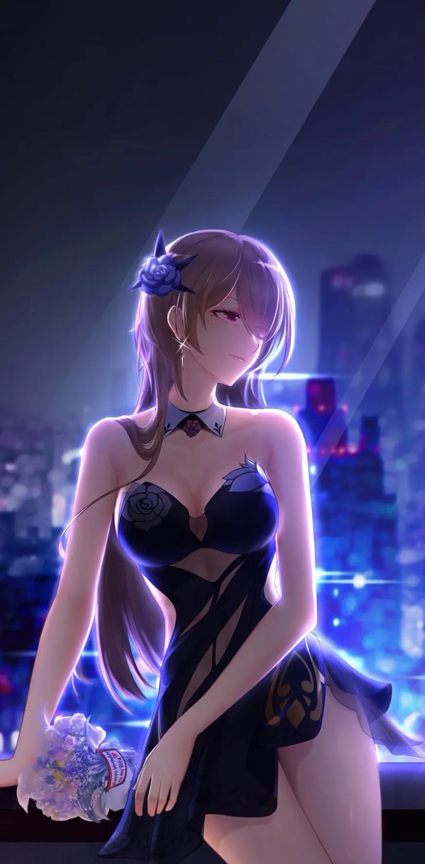 二次元壁纸：夜空下、都市中、美少女～ 