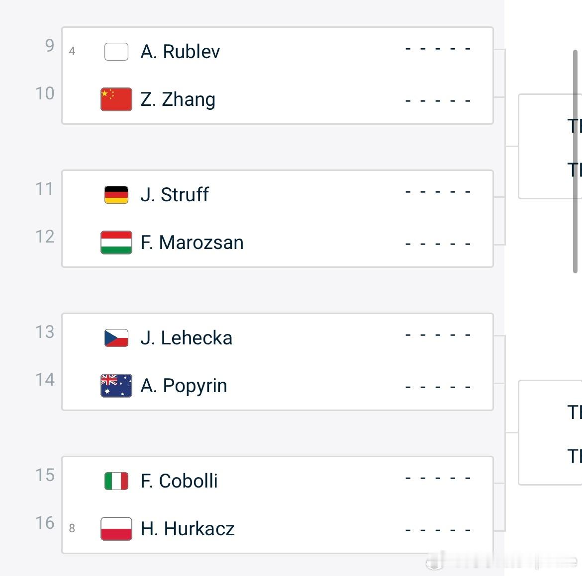 【ATP500】🇳🇱鹿特丹站签表：🇨🇳张之臻vs🇷🇺卢布列夫 （交手