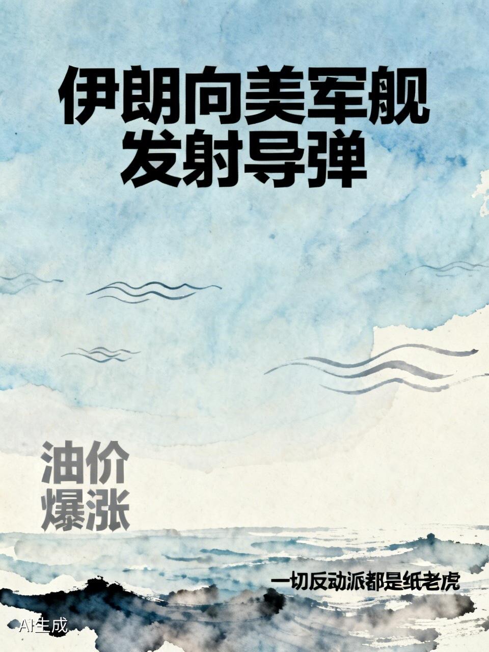 【伊朗向美军舰发射导弹】
        看来伊朗是作好了准备，敢于对美军舰开火