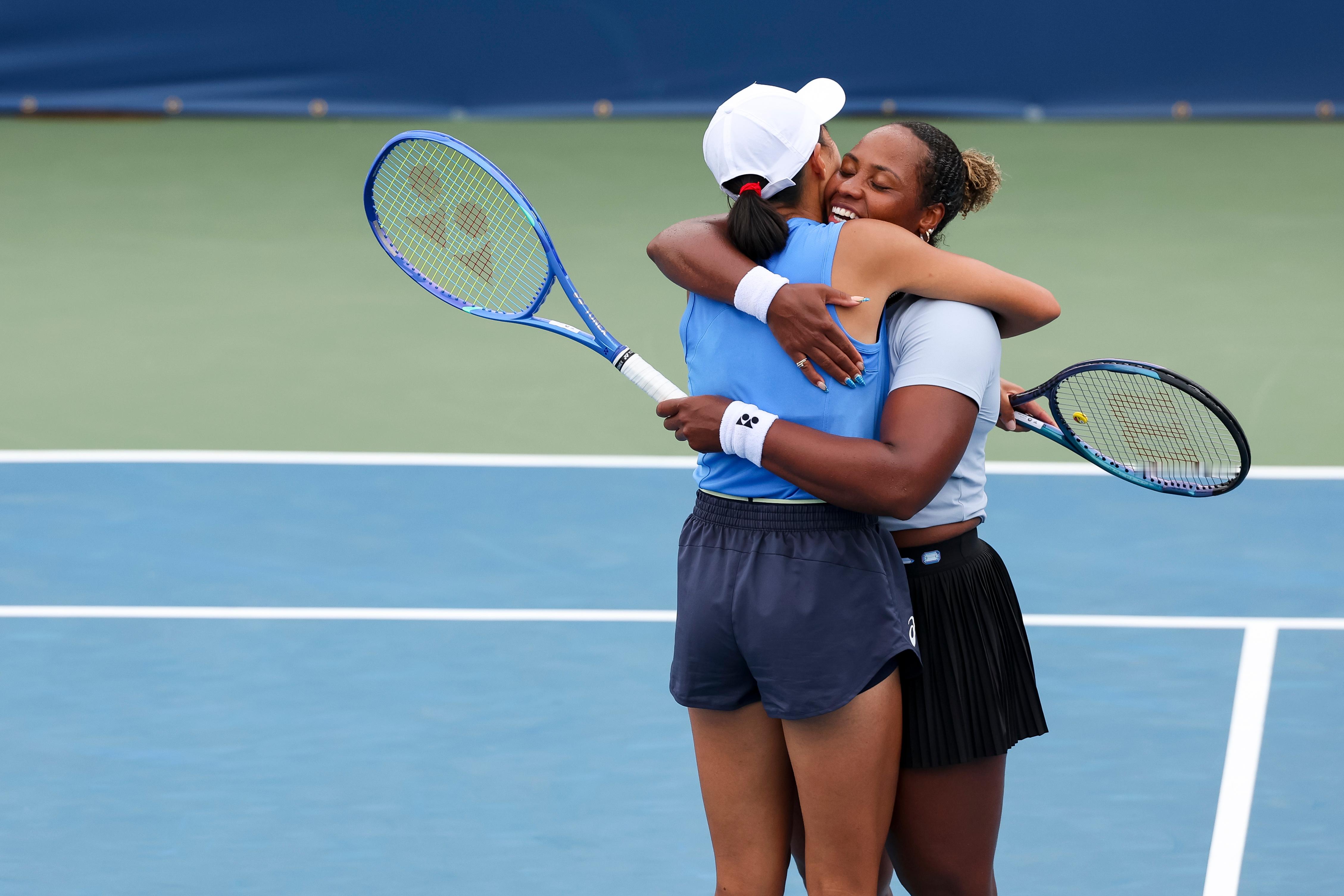 张帅组合延续连胜步伐🤜🤛WTA1000蒙特利尔站双打1/4决赛，3号种子张帅