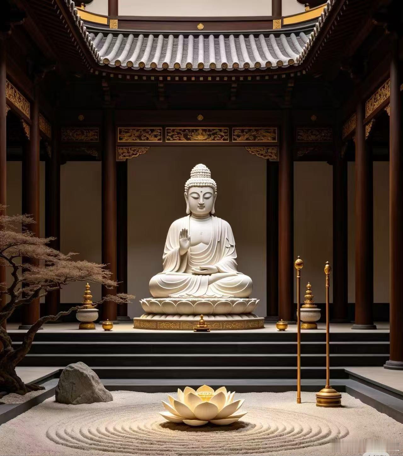 见佛祈福，静心许愿。愿佛护佑全家远离烦忧，诸事顺意，福气岁岁萦绕，长辈松柏长青，