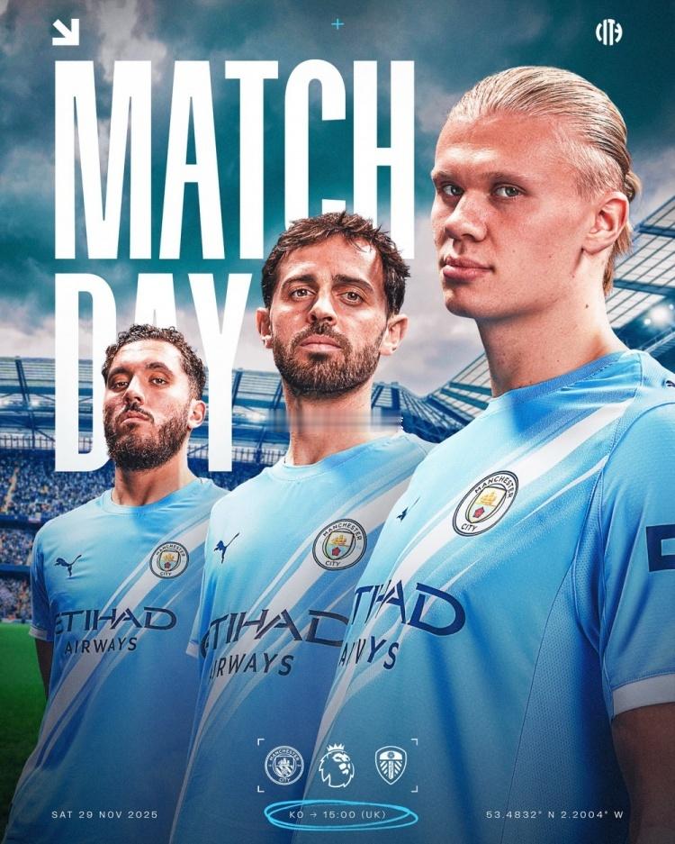 11月29日讯 北京时间今天晚上23点，曼城将在英超第13轮比赛中主场对阵利兹联