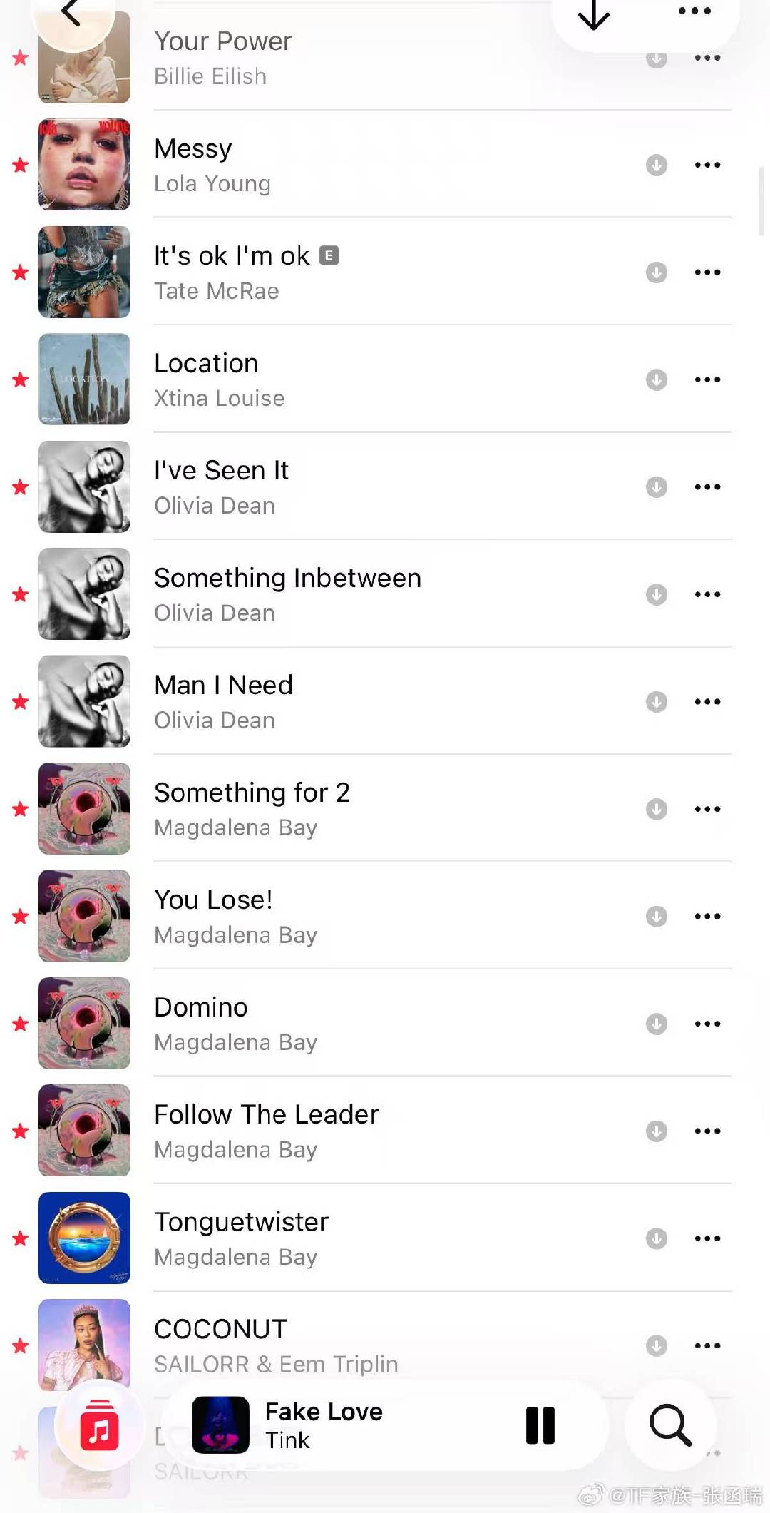 张函瑞近期歌单分享张函瑞分享近期歌单 啊啊啊啊啊 