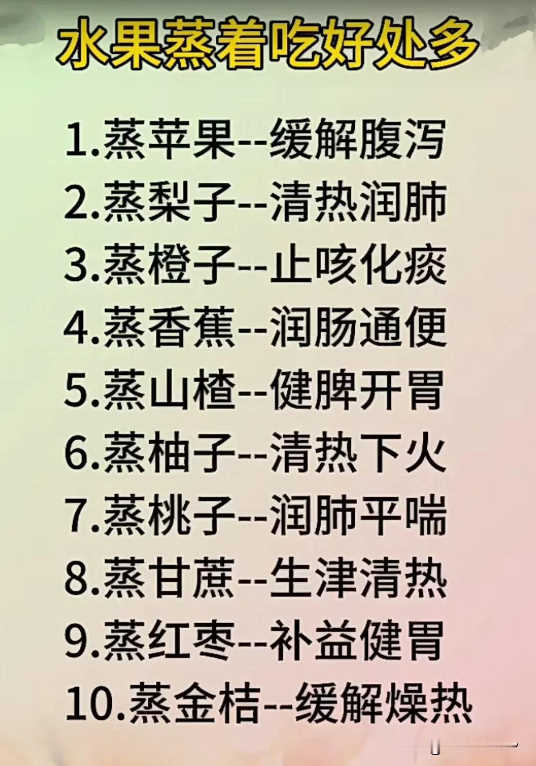 水果蒸着吃，好处真不少！

你知道吗？水果蒸着吃，可不光是为了换个口味。蒸水果能