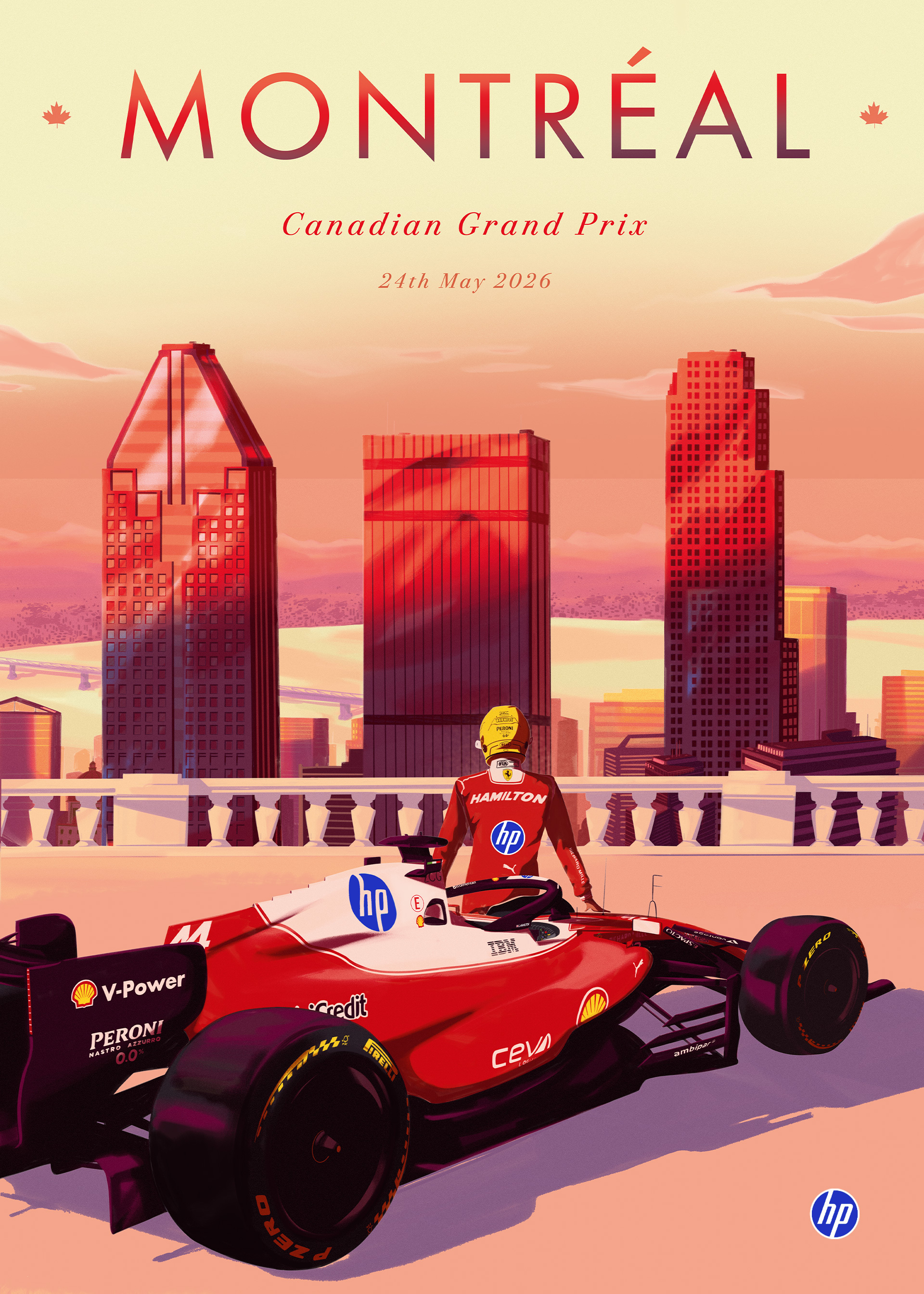 加拿大大奖赛法拉利车队海报F12026F1加拿大大奖赛