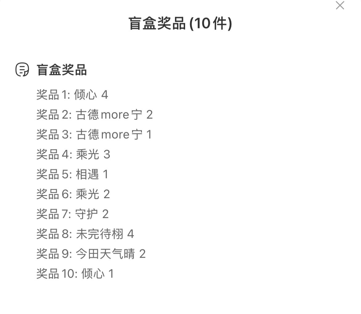 恭喜ppppppppizza抽中十张小卡 