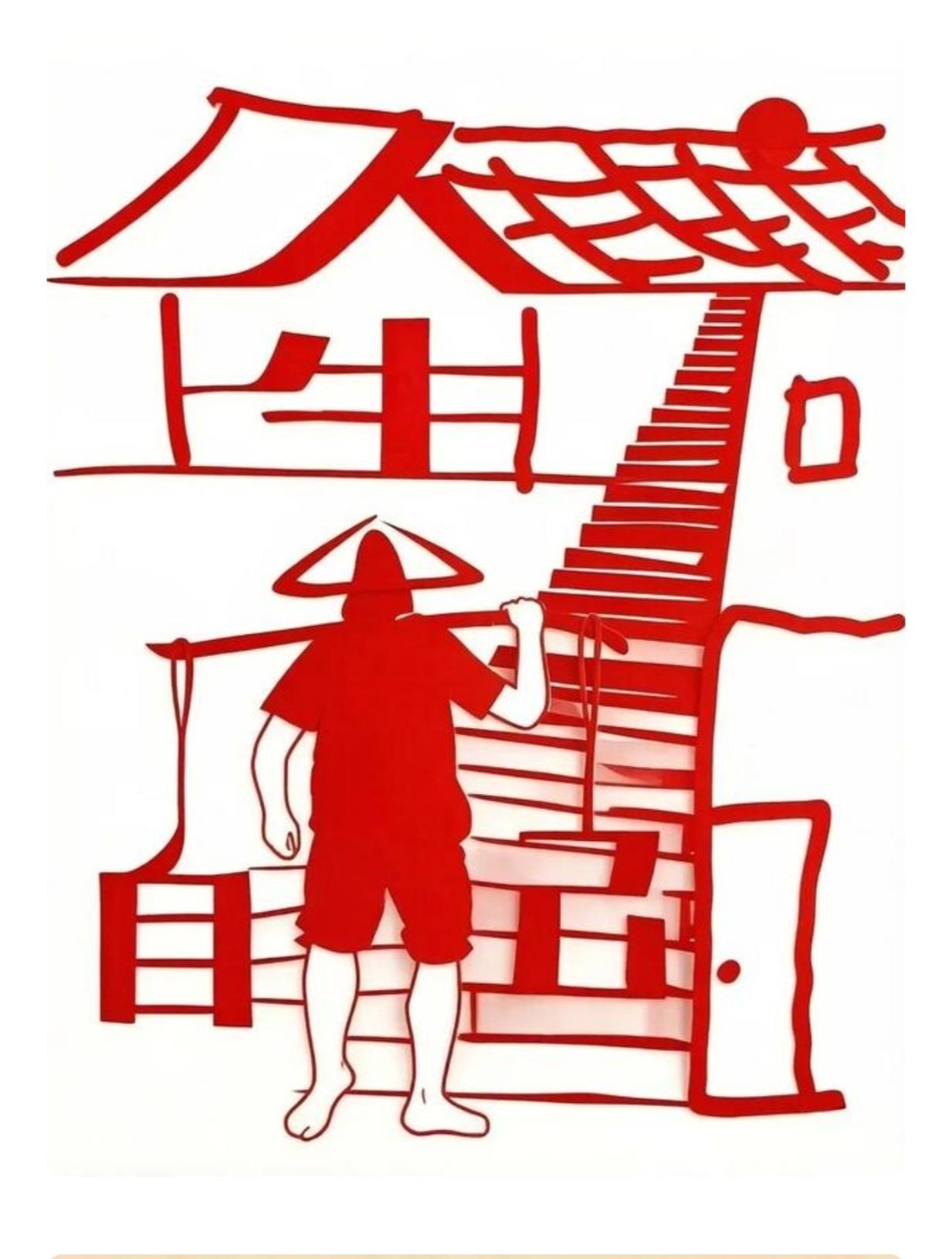 〔看图猜字〕
图中画面真给力；
人生感悟太真实；
谁有不如自己有；
人生还得靠自