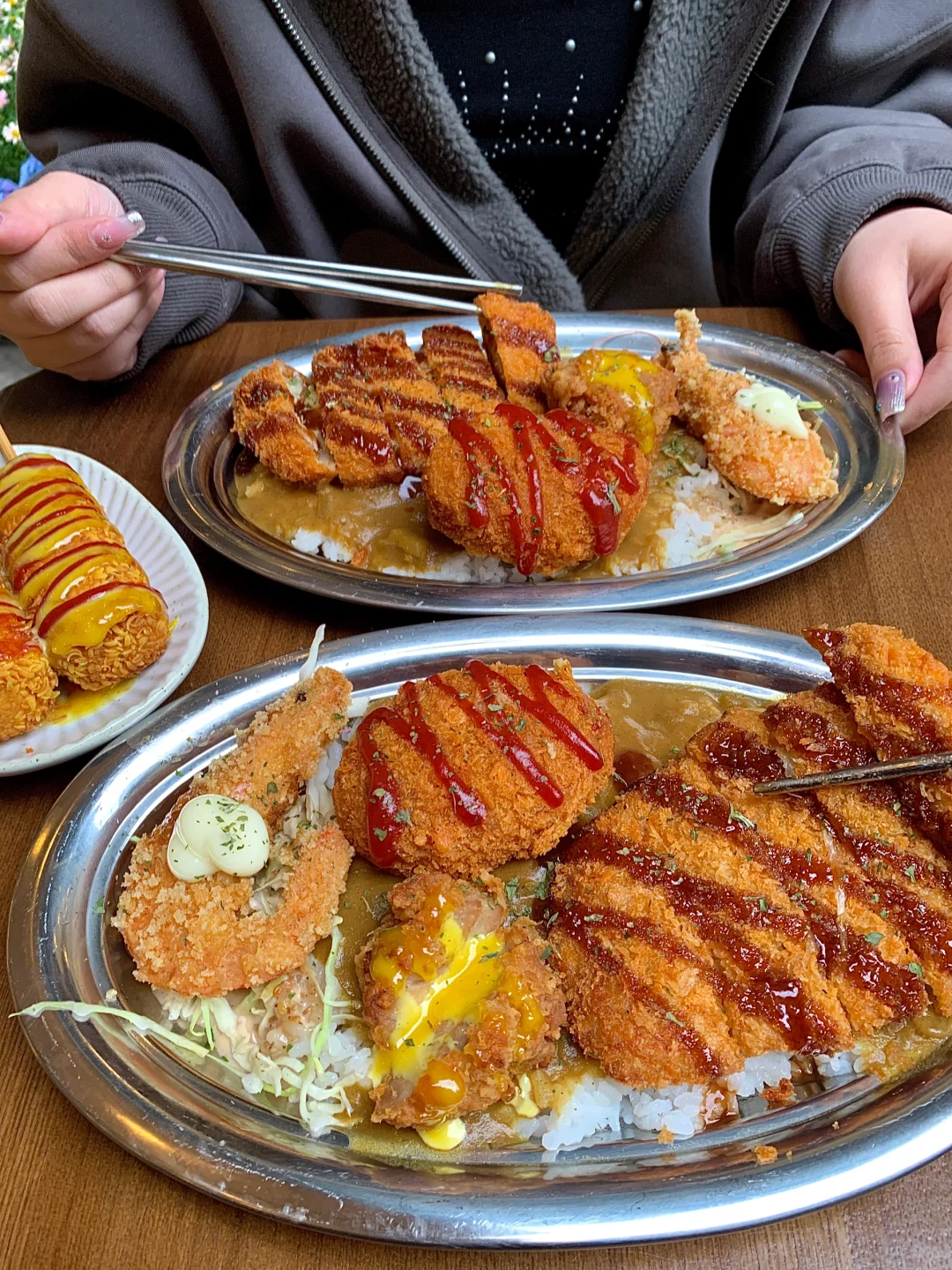 观音桥这个炸猪排咖喱饭！！！太好吃了！！！！！！！