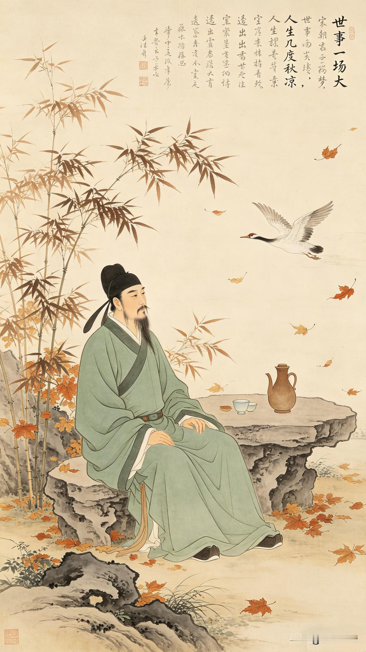 《醒与悟之间》

夜半忽闻钟，推窗见月明。
一念觉知起，万象自分明。
风过竹影动