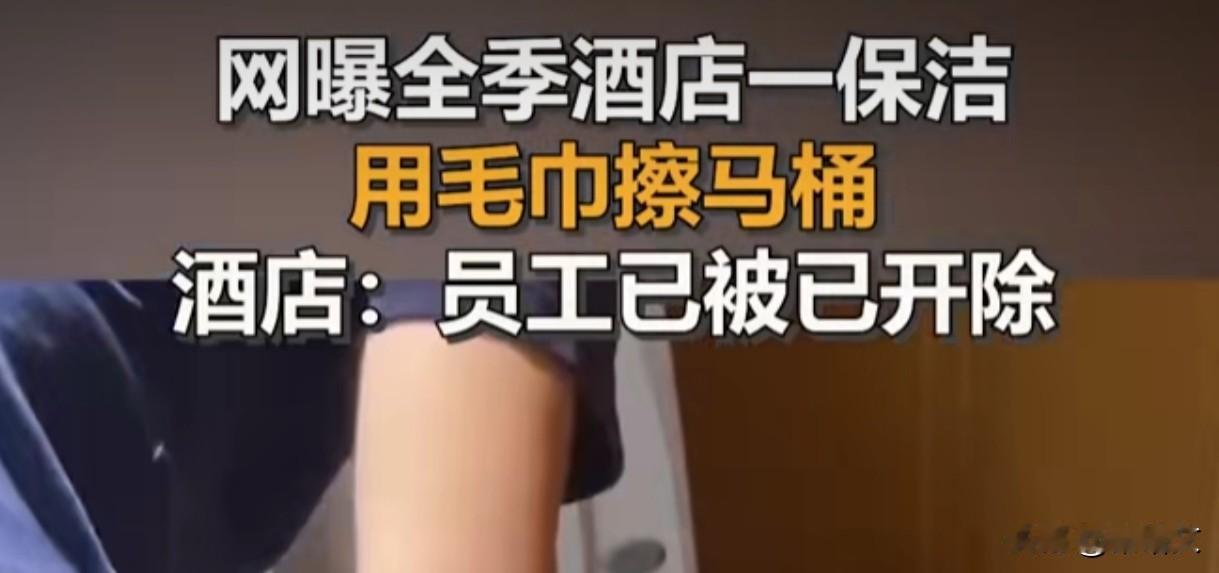 膈应！全季酒店保洁拿毛巾擦马桶，还嘴硬“什么都擦”，当场被开除
 
12月6日江