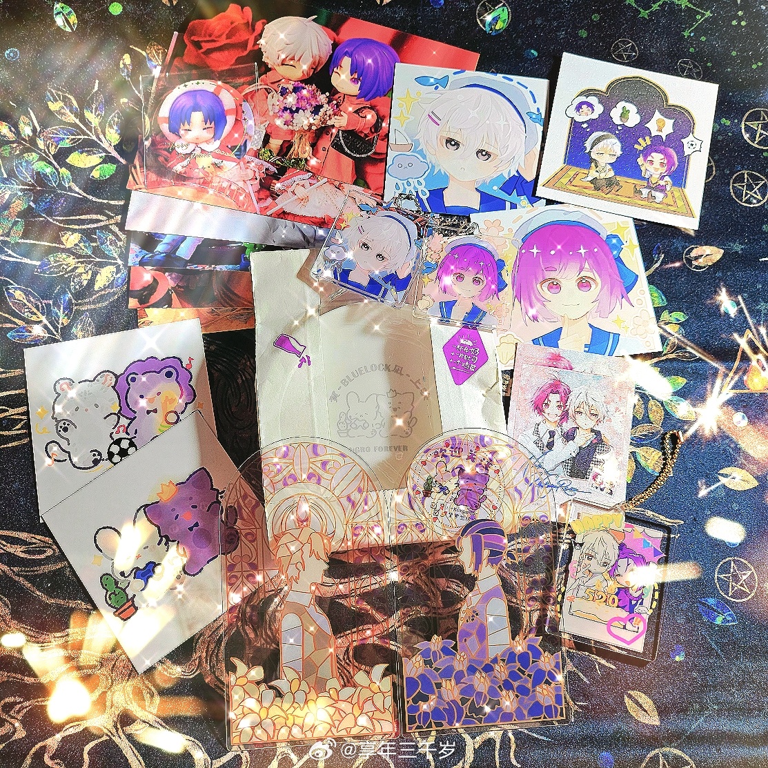 #凪玲[超话]# 收到了娃片拍得超好看的寄来的精美无料！每一件都很好看我狂拍[可