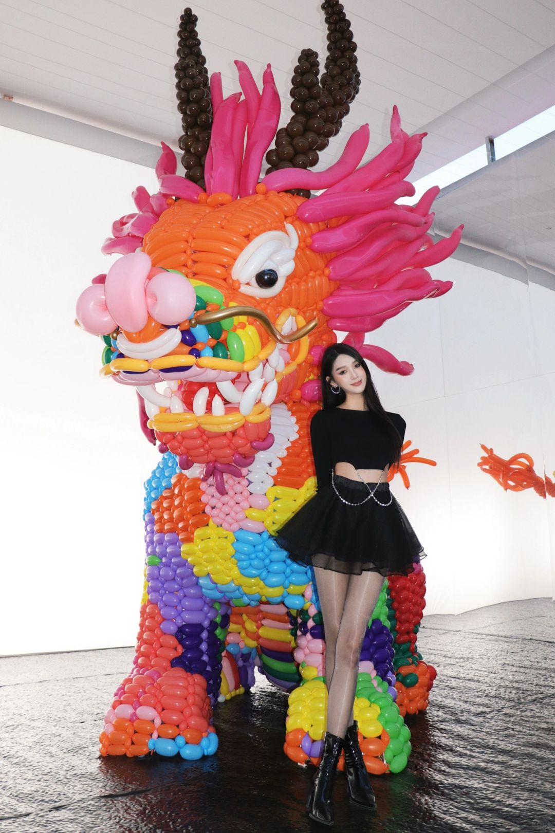 在番禺区的艺术展看到了用气球制作的龙🐲！！