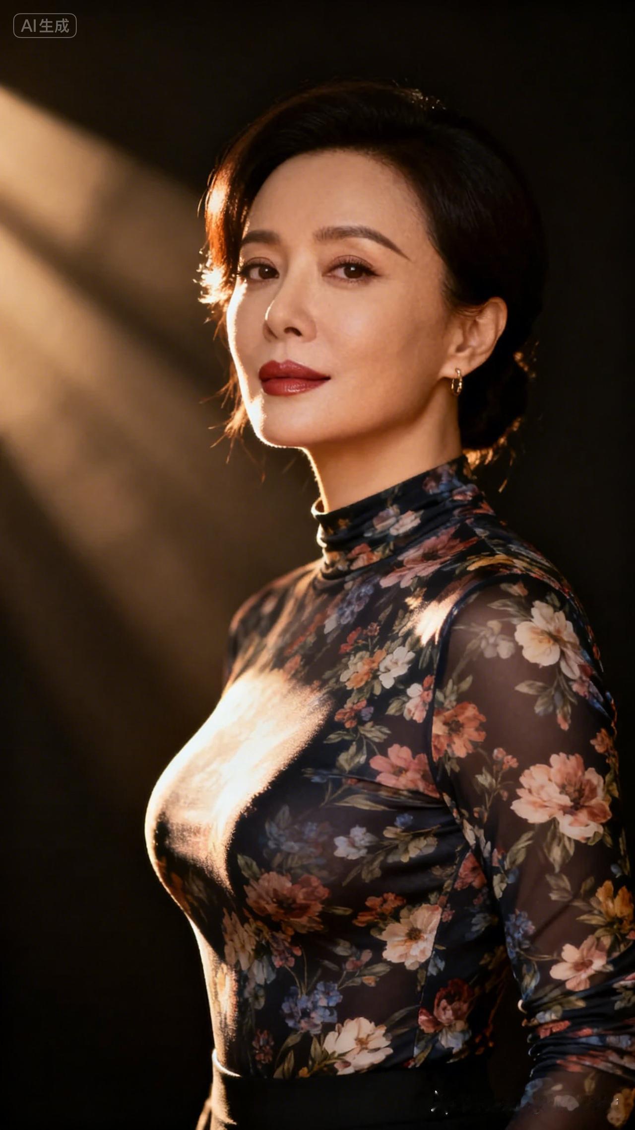 优雅花裙，自信微笑，散发迷人魅力！