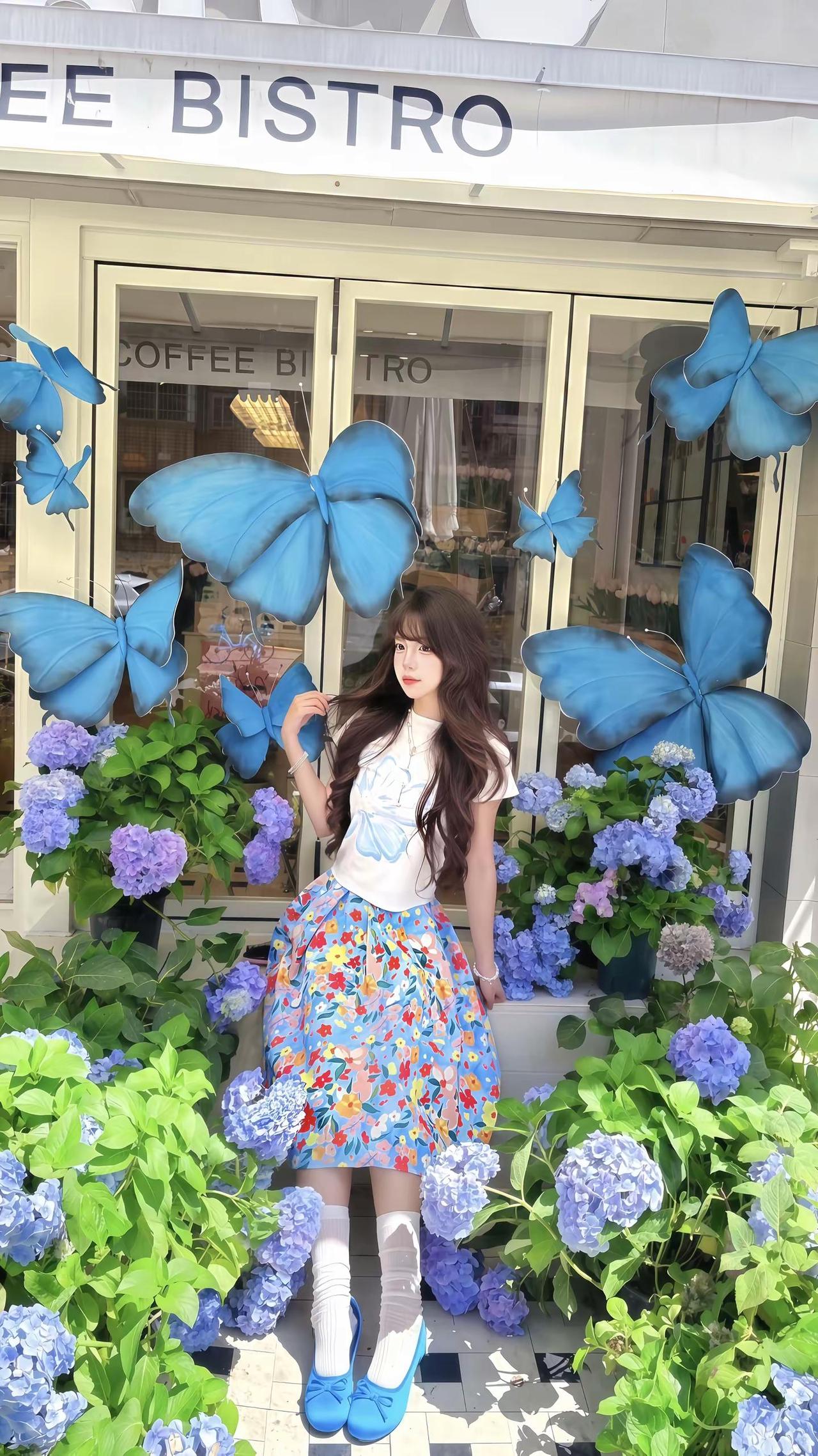 🦋我发誓我是个天使 只是偶尔有点坏( •̀ω•́ )夏日韩女风  森系蝴蝶 少