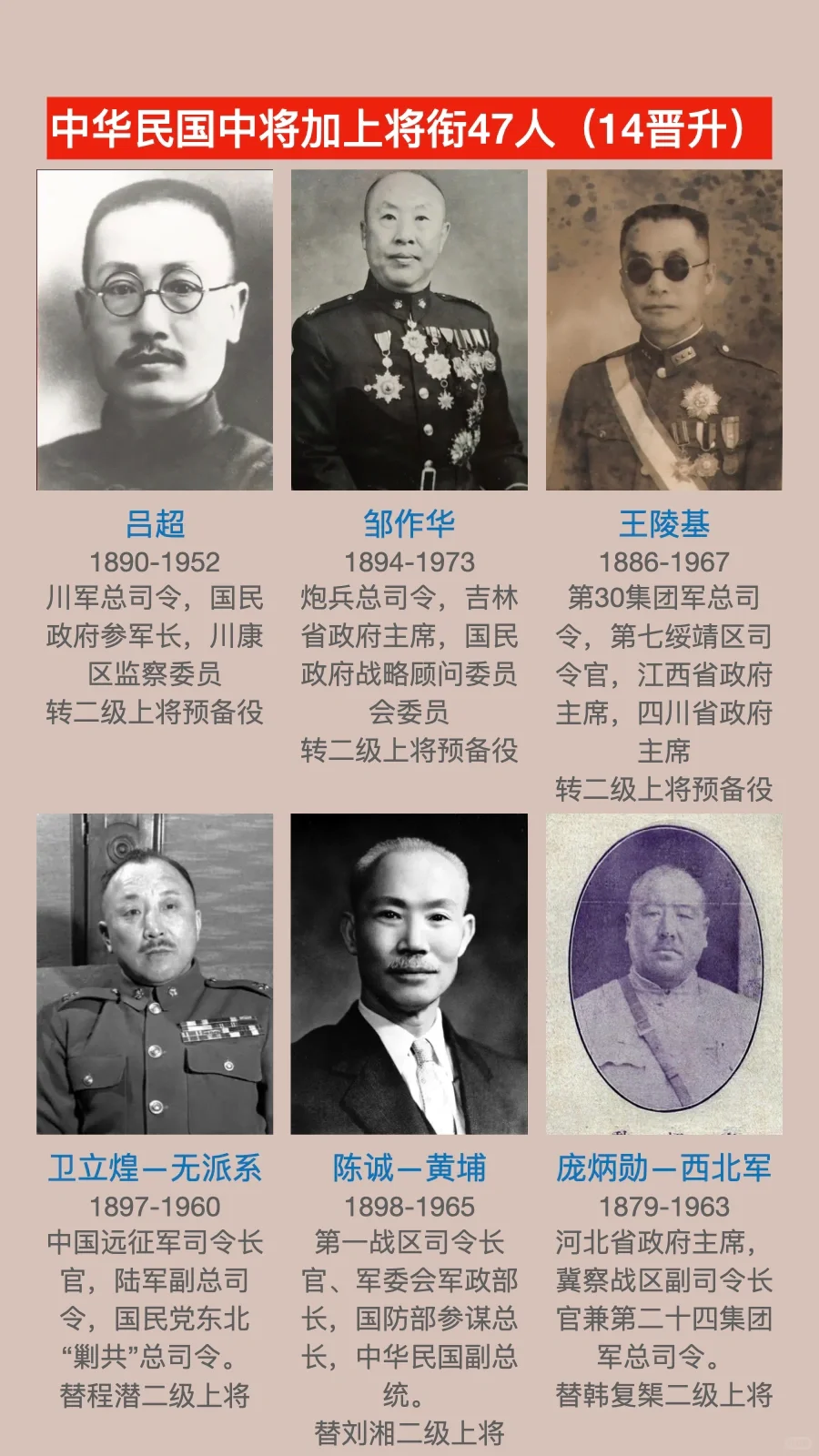 国名党中将加上将衔