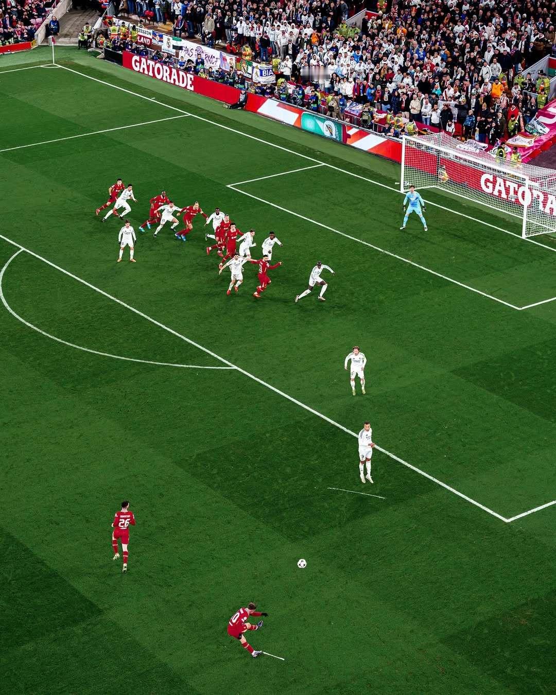 皇马[超话]  皇马  Pitchside风格摄影俯瞰的视角 