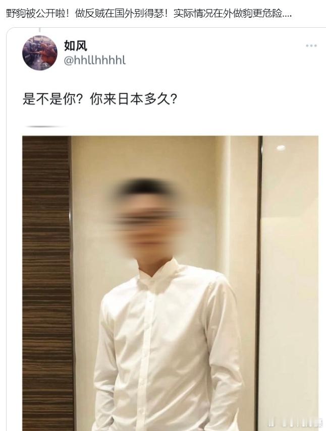 网友：野豿被公开啦！做反贼在国外别得瑟！实际情况在外做豿更危险….#黄媒不会说的
