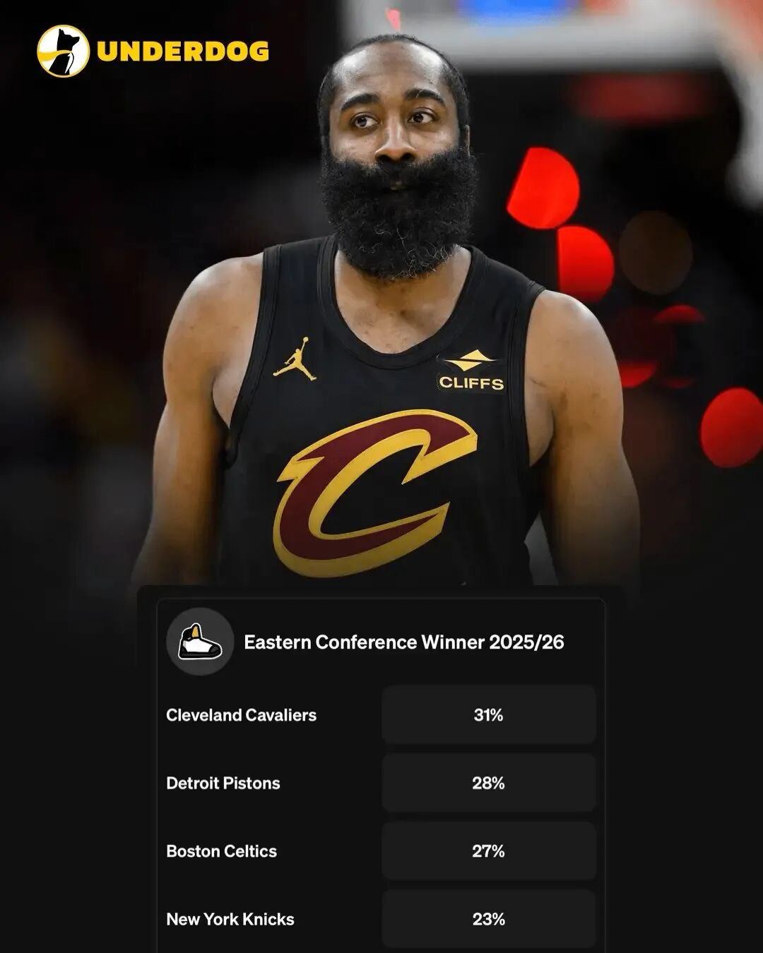 骑士东部冠军的概率已经来到了第一新赛季篮不住NBA