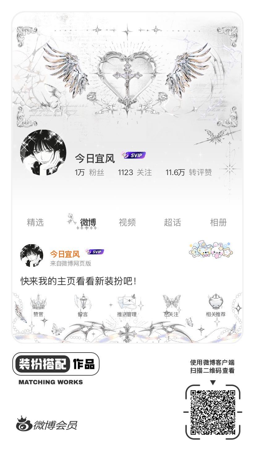 我刚刚完成了一套全新微博装扮搭配！超有个性！快来围观，一起分享装扮灵感吧~网页链