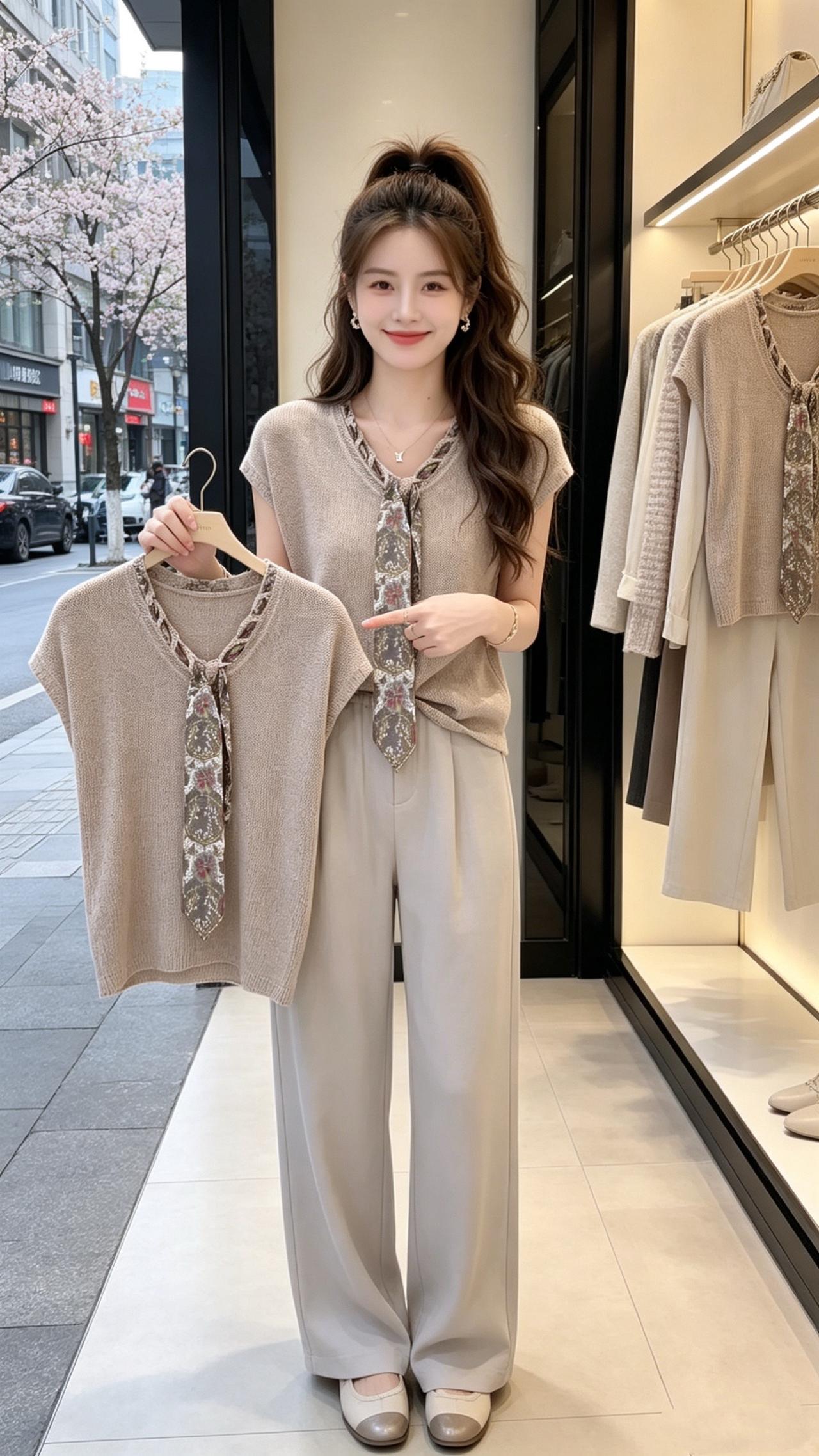 薄款针织衫 洋气减龄 谁穿谁好看 面料柔软舒适