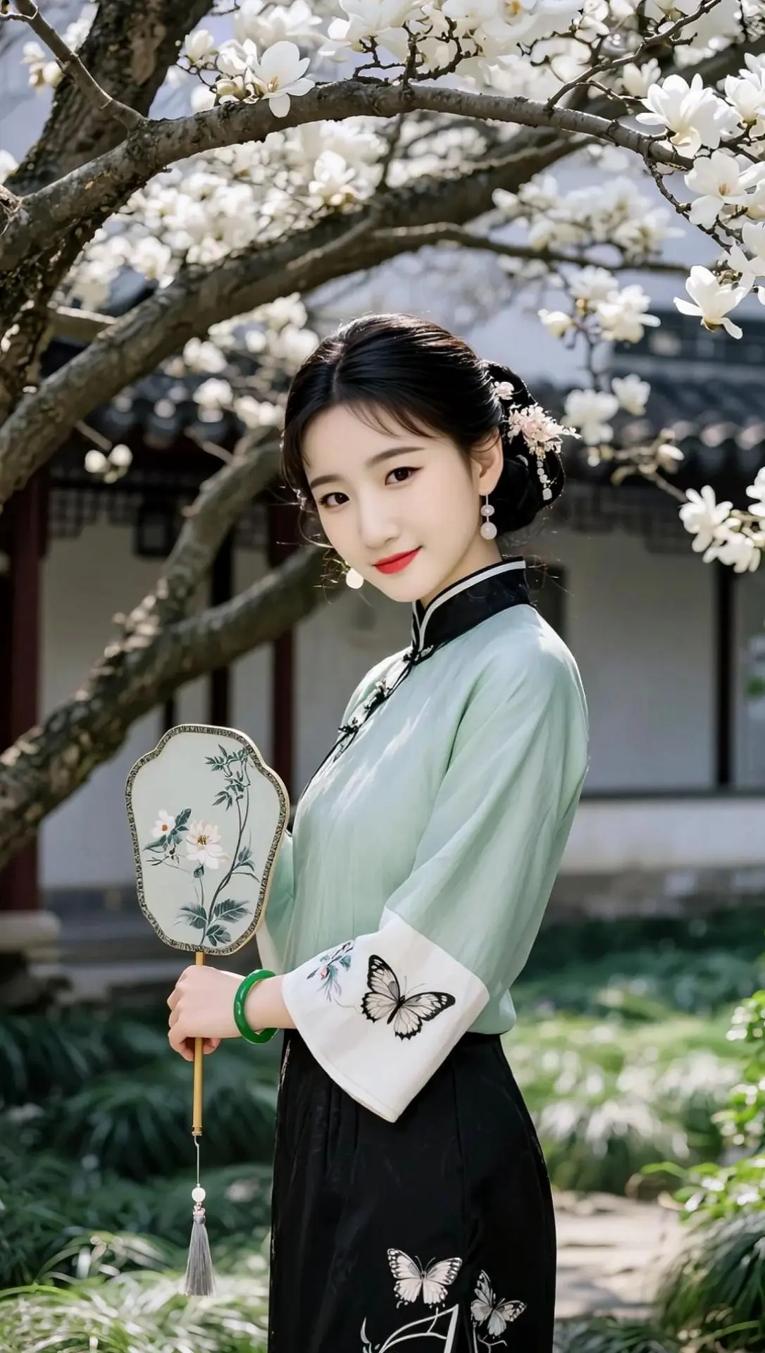 AI樱下团扇照 随变ai随便玩