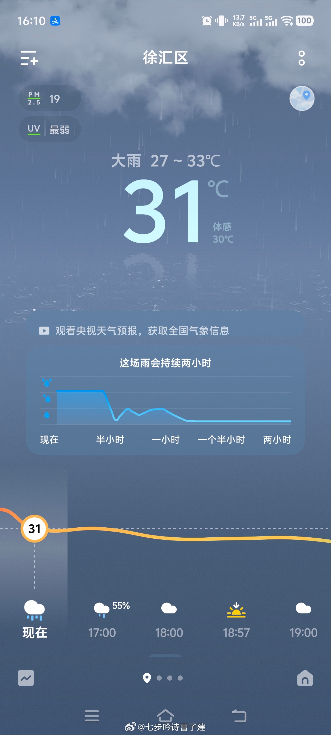 册那，哪能意思啊，曹老板刚刚打算出门地铁去普陀找朋友切东西，突然狂风暴雨电闪雷鸣