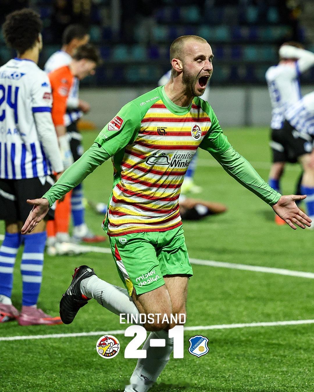 王博豪 2月12日，荷兰乙级联赛(2)第27轮，邓伯什主场2比1力克FC埃因霍温