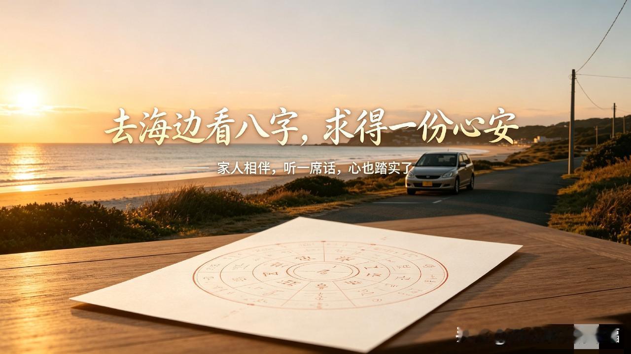 和家人驱车海边算命，心情豁然开朗！[比心][比心]
今天和大姐、弟弟弟媳一起开车
