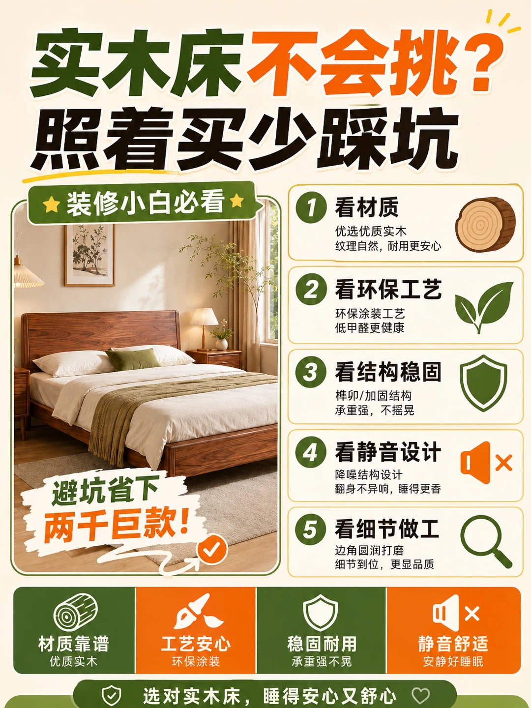📝实木床选购干货整理