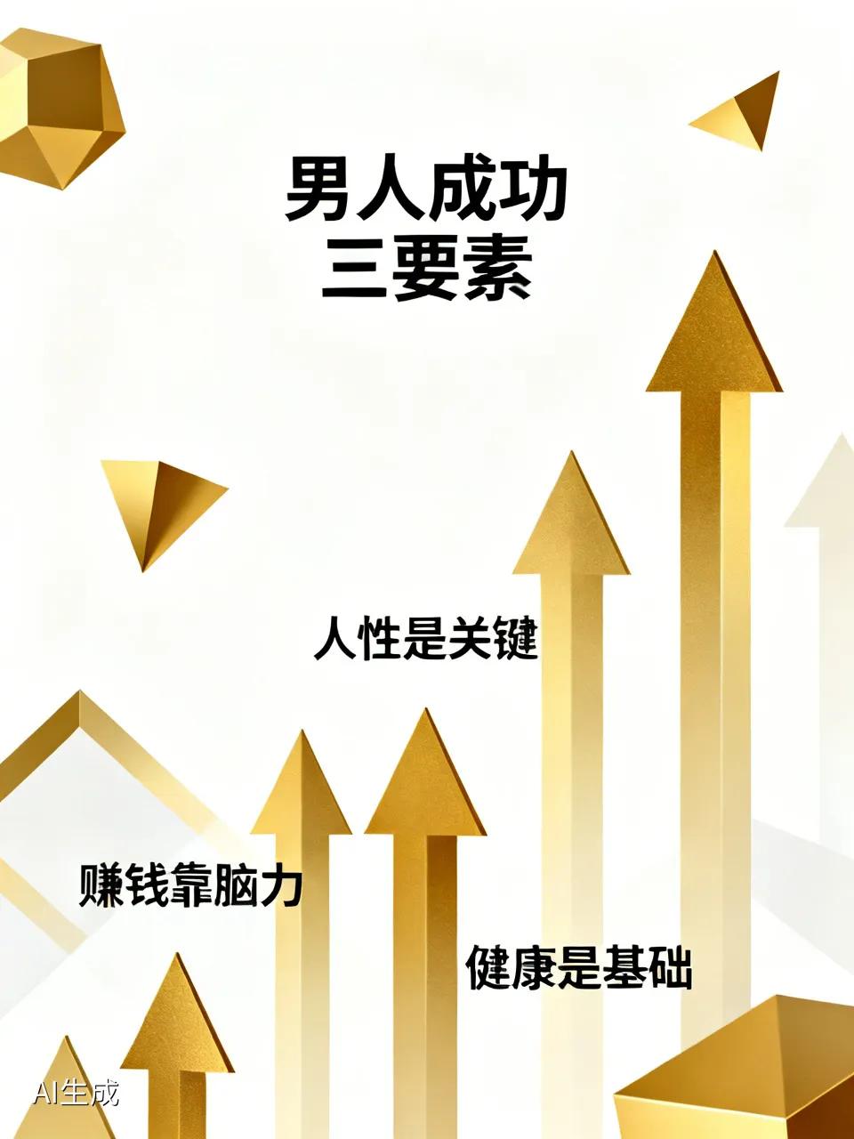 男人这一辈子只能在三件事上努力，换来风光无限：

第一：研究如何赚钱。

赚钱门