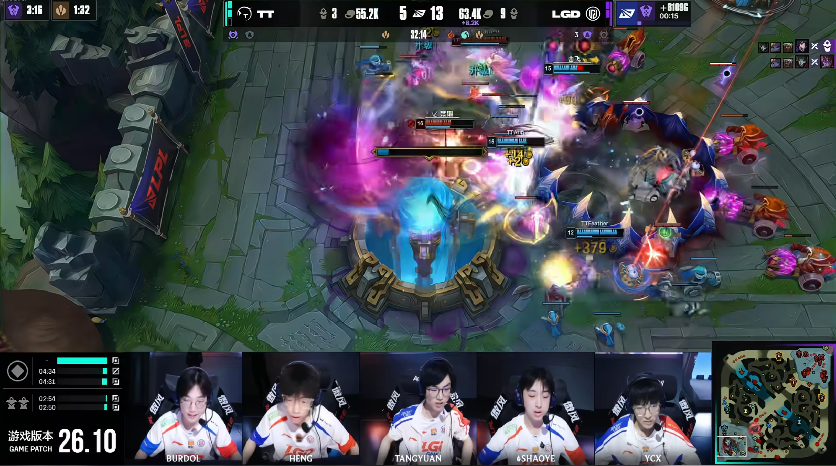【LGD 3-2 TT】白忙活一场，TT在决胜局让二追梦，Tangyuan狐狸再