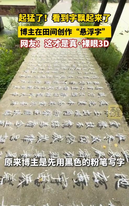 起猛了！河南周口一男子竟在田间种起了“悬浮字”！据当事人李中会介绍，灵感来源于女