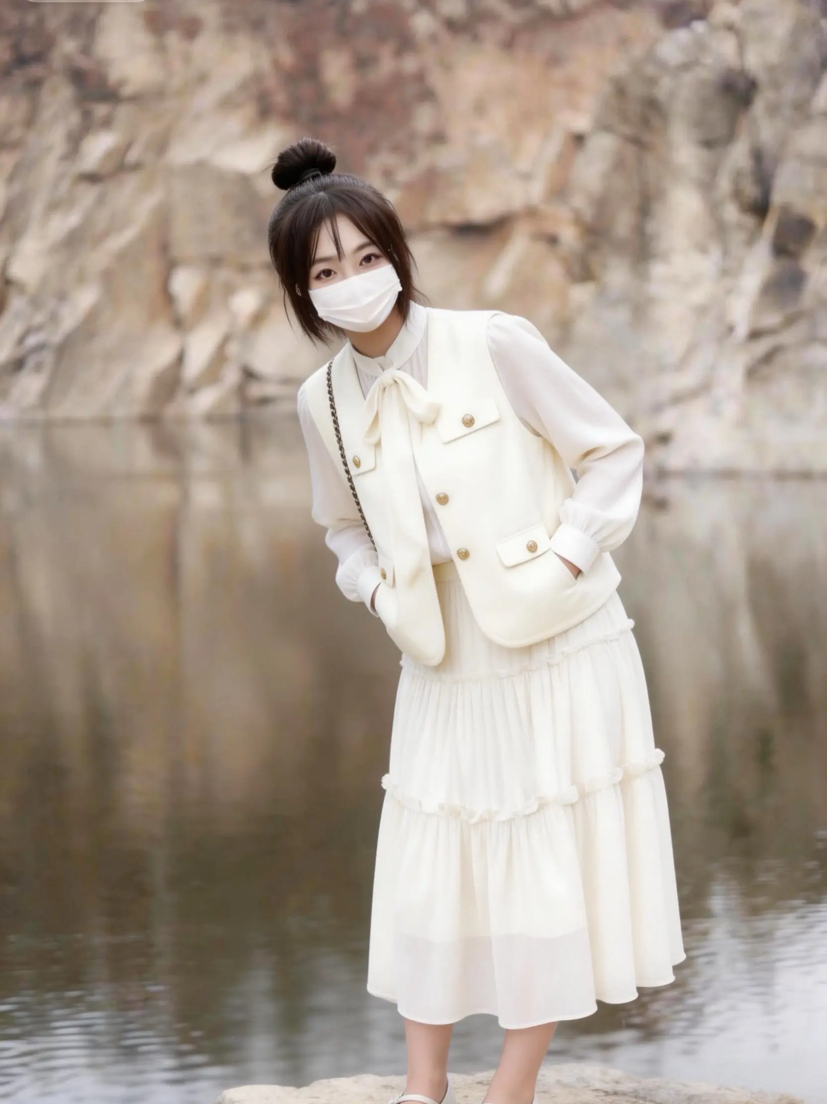把春天穿在身上！奶白色套装太治愈了。这套奶白色森系套装我真的吹爆！ 雪...