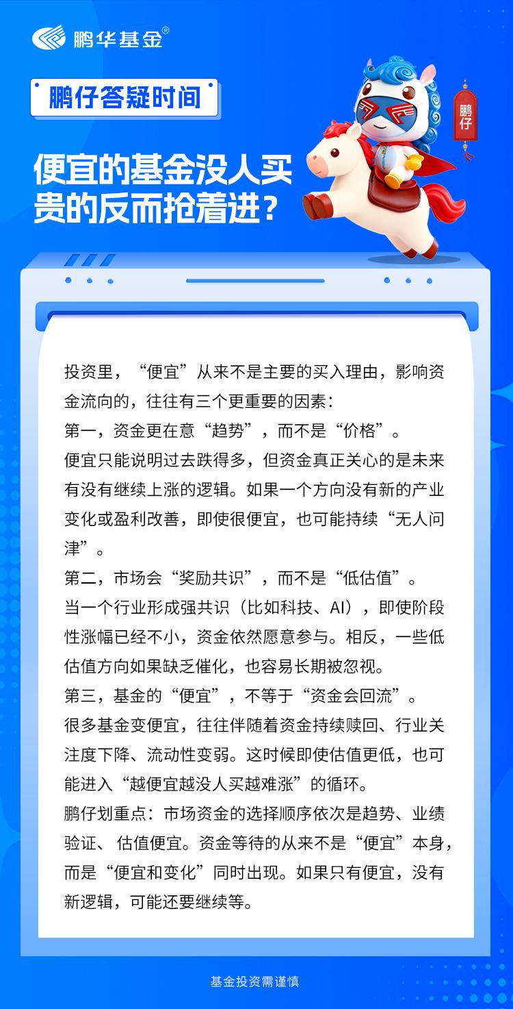 有鹏友问了一个挺有意思的问题：“有些基金估值已经很低了，业绩也不差，但就是没人买