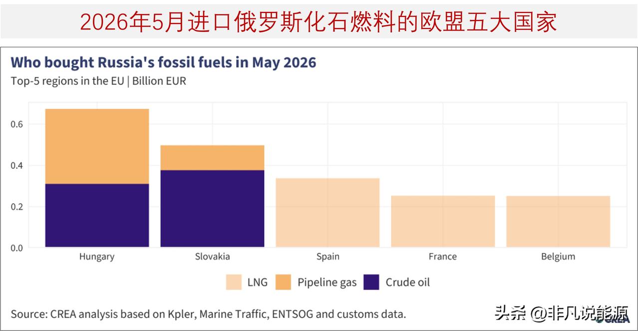 2026 年 5 月，哪些欧盟国家进口了俄罗斯化石燃料？

2026 年 5 月