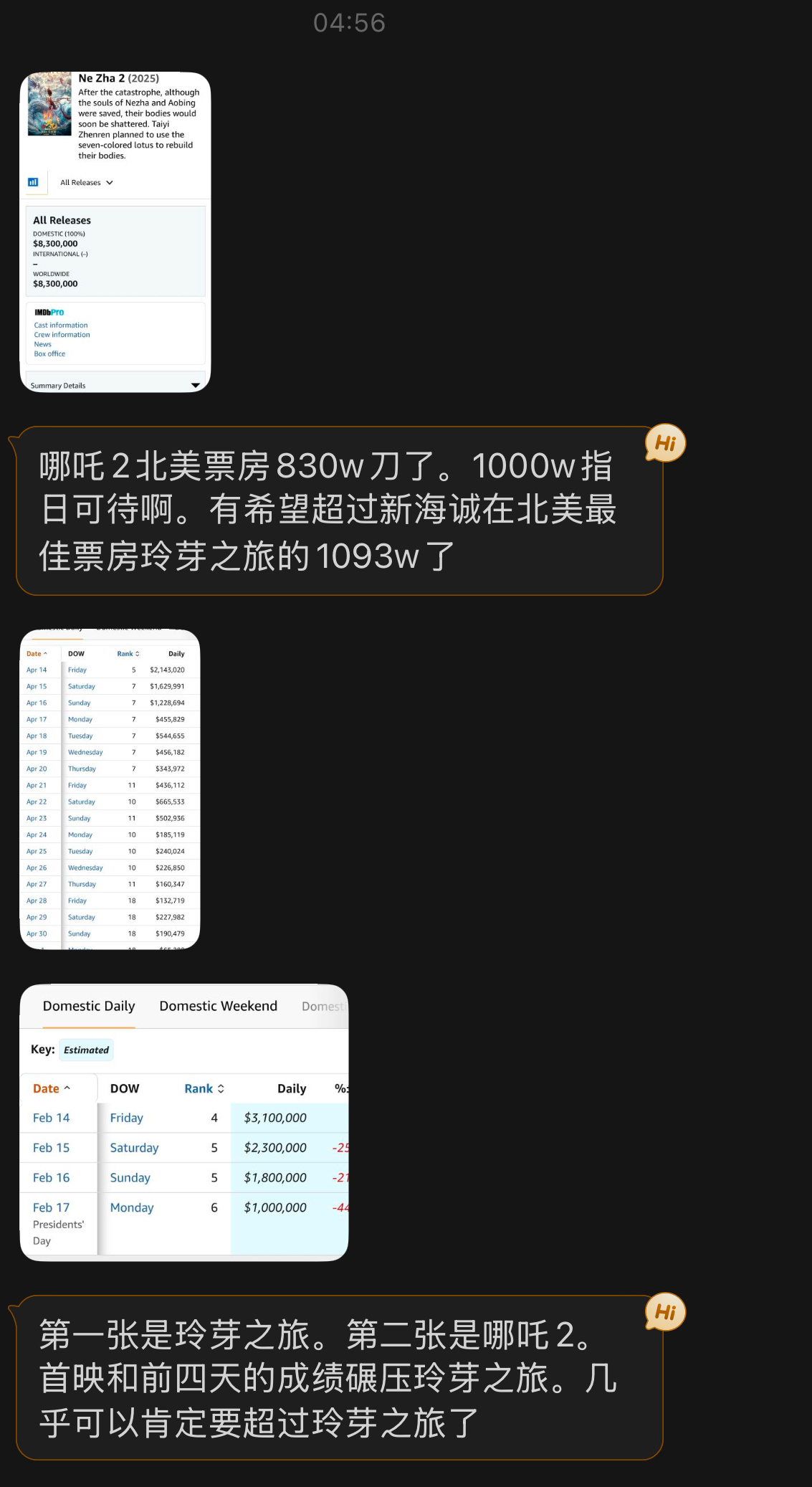 🔻网友分享。🔻还是北美上的院线太少了。 