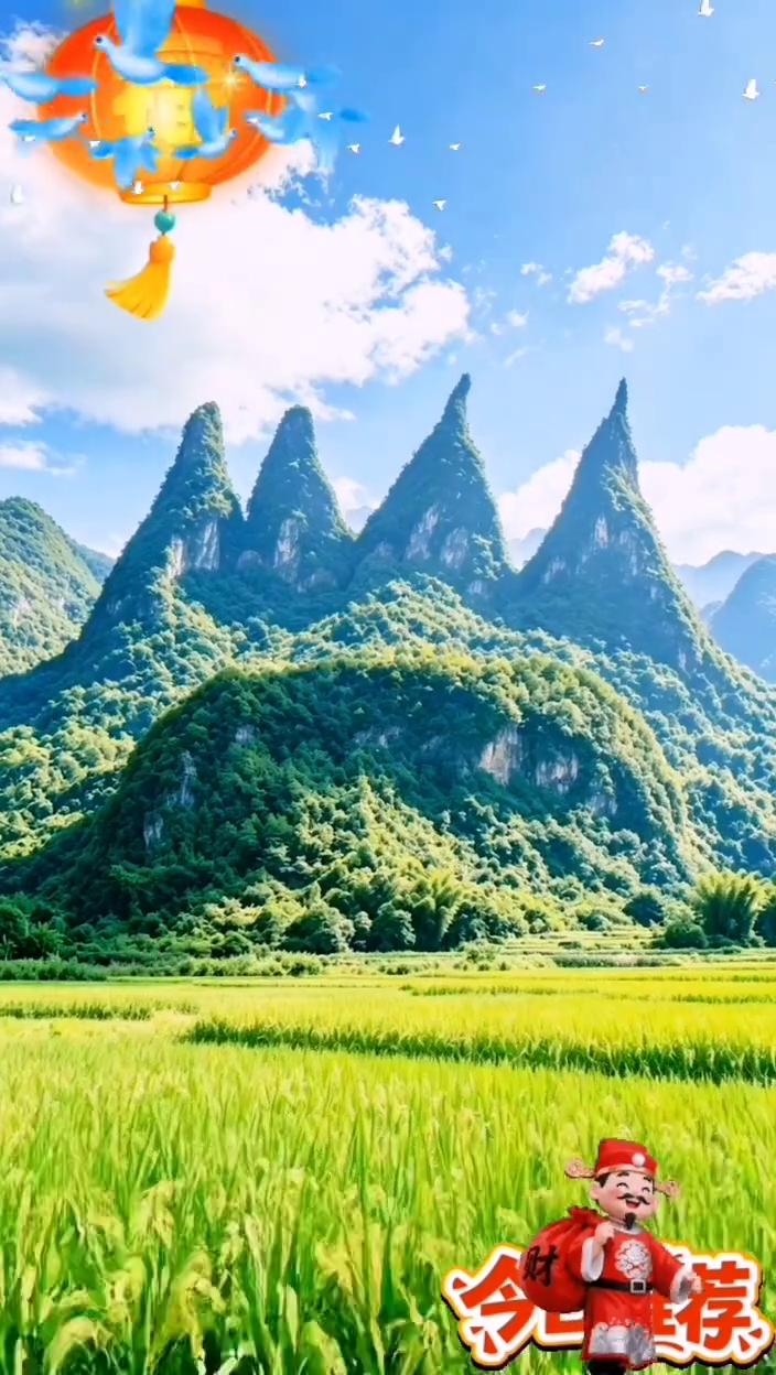 库楼山风景。
库楼山田园风光。